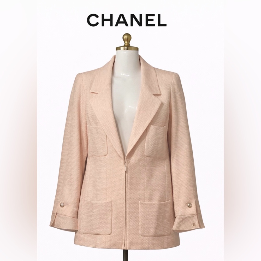 CHANEL  Pink Tweed Jacket – Authentic w/ Certificate